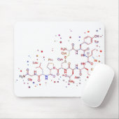 Oxytocine molecule, moleculen van liefde muismat (Met muis)