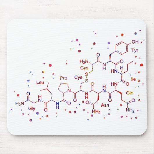 Oxytocine molecule, moleculen van liefde muismat (Voorkant)