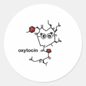oxytocine ronde sticker (Voorkant)