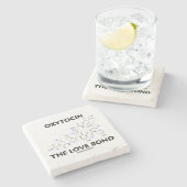 Oxytocine The Love Bond Biochemical Structure Stenen Onderzetter (Zijkant)