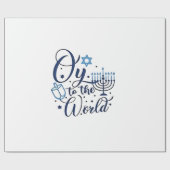 Oy aan de wereld Chanoeka Joodse Grappig Cadeaupapier (Vlak)