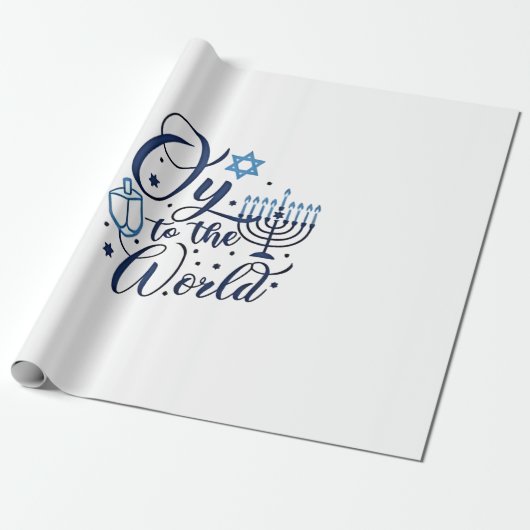 Oy aan de wereld Chanoeka Joodse Grappig Cadeaupapier (Uitgerold)