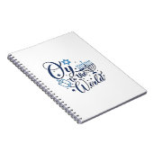 Oy aan de wereld Chanoeka Joodse Grappig Notitieboek (Rechterzijde)