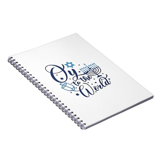 Oy aan de wereld Chanoeka Joodse Grappig Notitieboek (Rechterzijde)