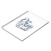 Oy aan de wereld Chanoeka Joodse Grappig Notitieboek (Linkerzijde)