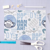 Oy aan de wereld Grappig Masker Chanoeka Blauwe Me Tissuepapier (Craft)