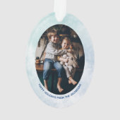 OY aan de Wereld Grappige Aarde w / Gezichtsmasker Ornament (achterkant)