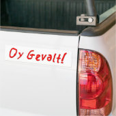 Oy Gevalt. Bumpersticker (Op Truck)