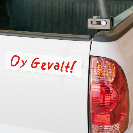 Oy Gevalt. Bumpersticker (Op Truck)