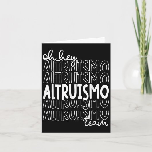 Oy Hey Altruismo Team Huis van Givers RCA Scholen Kaart (Voorkant)