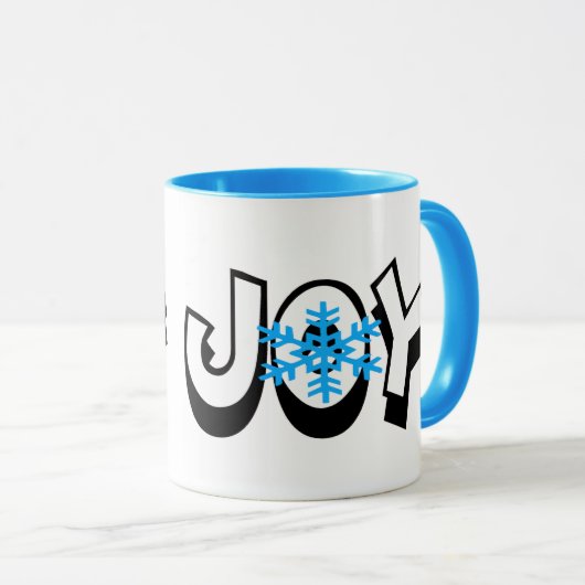 Oy Joy Snowflake Chrismukkah Mok (Voorkant rechts)