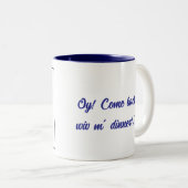 Oy! Kom terug Tweekleurige Koffiemok (Voorkant rechts)