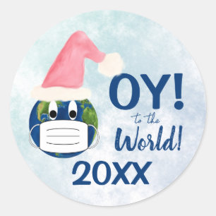 OY naar de wereld! Grappige pandemie 2020 feestdag Ronde Sticker
