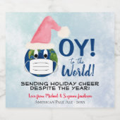OY tegen de wereld! Funny Pandemic Holiday Cheer Bier Etiket (Enkel label)