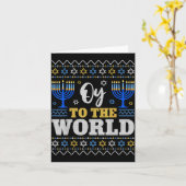 Oy To The World Hanukkah Humor For Families And Fr Kaart (Gele Bloem)