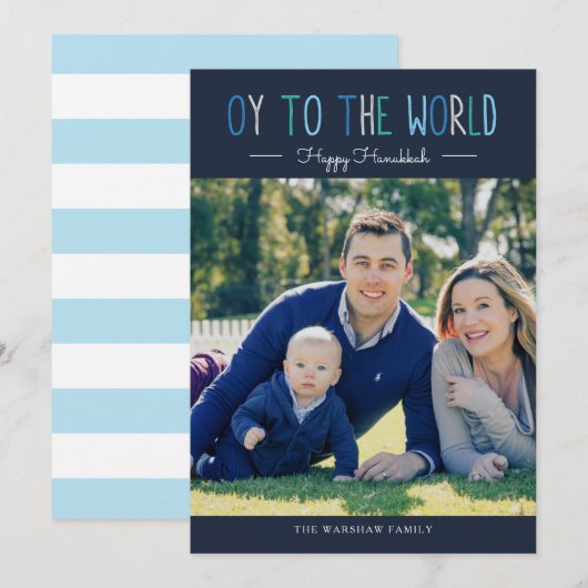 Oy to World Feestdagenkaart (Voorkant / Achterkant)