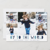 Oy to World | Hanukkah Photo Collage Kaart (Voorkant)