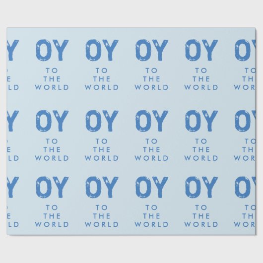 Oy to World Hanukkah Wrapping Paper Cadeaupapier (Zoom)