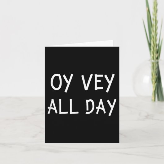 Oy Vey All Day Jewish Yiddish Quote Kosher Gym Ver Kaart (Voorkant)