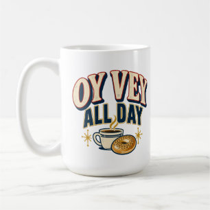 Oy Vey All Day Retro Deli Koffie en Bagel Mok