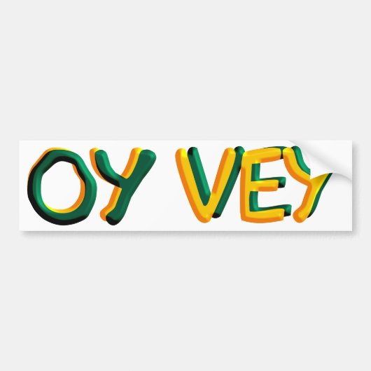 Oy Vey Bumpersticker (Voorkant)