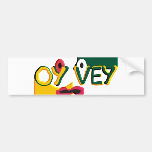 Oy Vey Bumpersticker (Voorkant)