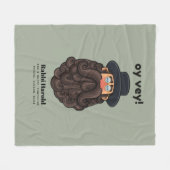 OY VEY! Funny RABBI Peronalized Fleece Deken (Voorkant (Horizontaal))