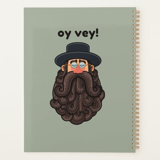 OY VEY! Funny RABBI Peronalized Planner (Achterkant)