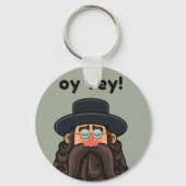 OY VEY! Funny RABBI Peronalized Sleutelhanger (Voorkant)