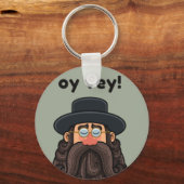 OY VEY! Funny RABBI Peronalized Sleutelhanger (Voorkant)