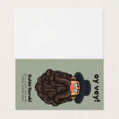 OY VEY! Funny RABBI Peronalized Visitekaartje (Buitenkant ongevouwen)