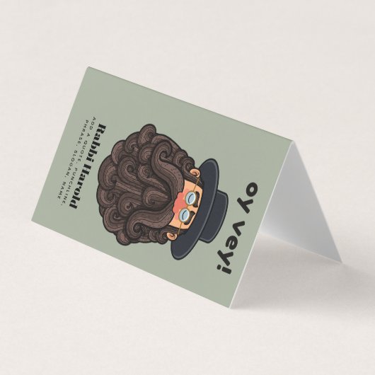 OY VEY! Funny RABBI Peronalized Visitekaartje (Voorkant)