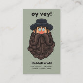 OY VEY! Funny RABBI Peronalized Visitekaartje (Voorkant)