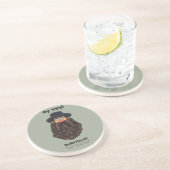 OY VEY! Funny RABBI Peronalized Zandsteen Onderzetter (Zijkant)