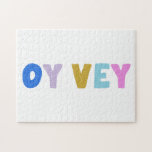 Oy Vey Funny Yiddish Expression Cute Colorful Legpuzzel<br><div class="desc">Deze schattige puzzel kenmerkt alleen het yiddish gezegde Oy Vey in kleurrijke moderne letters. Geweldig cadeauidee.</div>