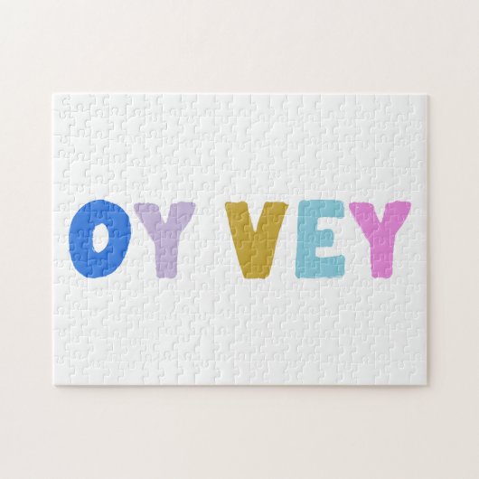 Oy Vey Funny Yiddish Expression Cute Colorful Legpuzzel (Horizontaal)
