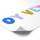 Oy Vey Funny Yiddish Expression Cute Colorful Poster (Hoek)