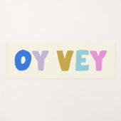 Oy Vey Funny Yiddish Expression Cute Colorful Yogamat (Voorkant (horizontaal))