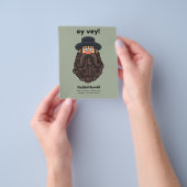 OY VEY! Grappige RABBI Gepersonaliseerd Flyer (Hand)