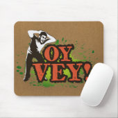 OY VEY - Koel ontwerp met glanzend man Muismat (Met muis)