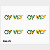 Oy Vey Rechthoekige Sticker (Vel)