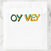 Oy Vey Rechthoekige Sticker (Tas)