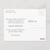 Oy Vey Script | Blauwe en grijze pootone bar Mitzv Briefkaart (Achterkant)