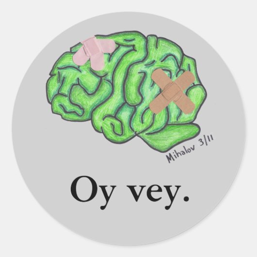 "Oy vey." stickers (Voorkant)
