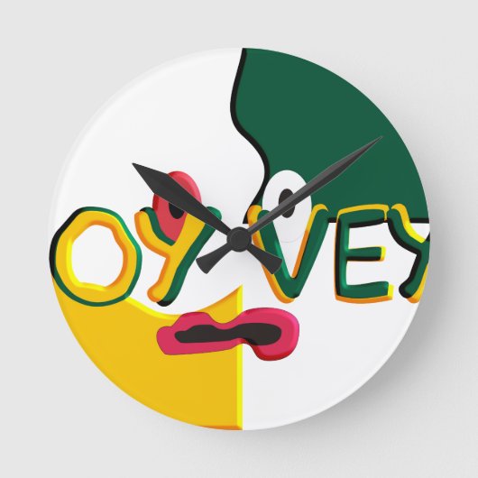Oy Vey Wall Clock Ronde Klok (Voorkant)