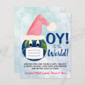 OY voor de Wereld! Grappige pandemie kerst Hanukka Feestdagenkaart (Voorkant / Achterkant)