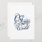 Oy voor de wereld Hanukka Joods Grappig  Kaart (Voorkant / Achterkant)