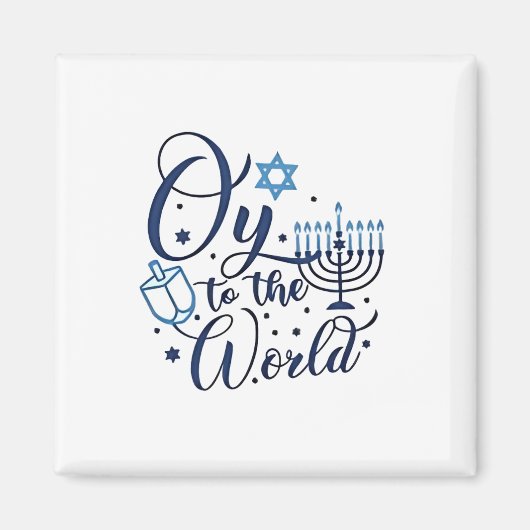 Oy voor de wereld Hanukkah Joods grappig  Magneet (Voorkant)