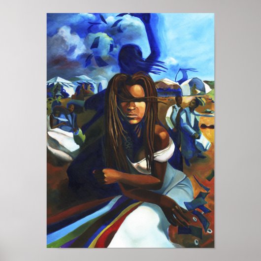 Oya op de markt poster (Voorkant)