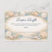 Oyster And Starfish Beach Diapper Raffle Informatiekaartje (Voorkant)
